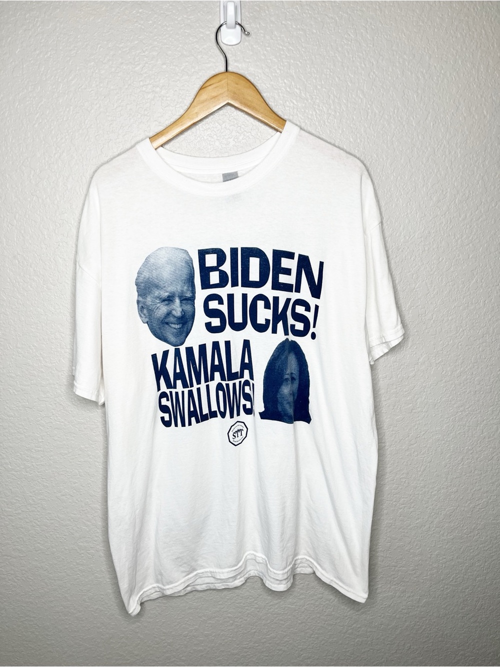 Street Talk Tees Graphic T-Shirt White XL Political Humor Biden Kamala‎ Trump